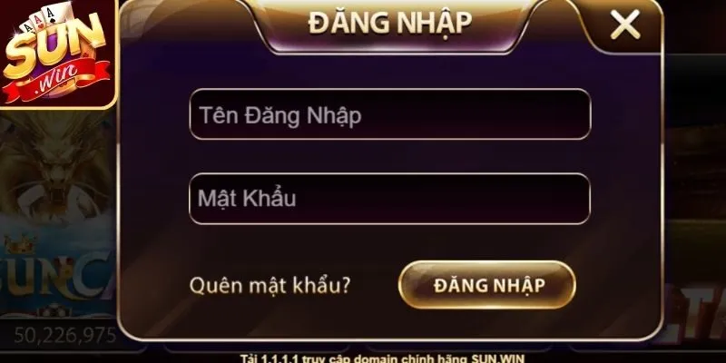 Chuẩn bị thông tin tài khoản hợp lệ trước khi đăng nhập Sunwin 
